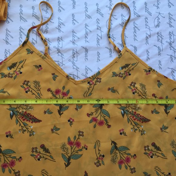 Mustard Gold Tank Top Loose Fit 100% Polyester - Picture 9 of 9